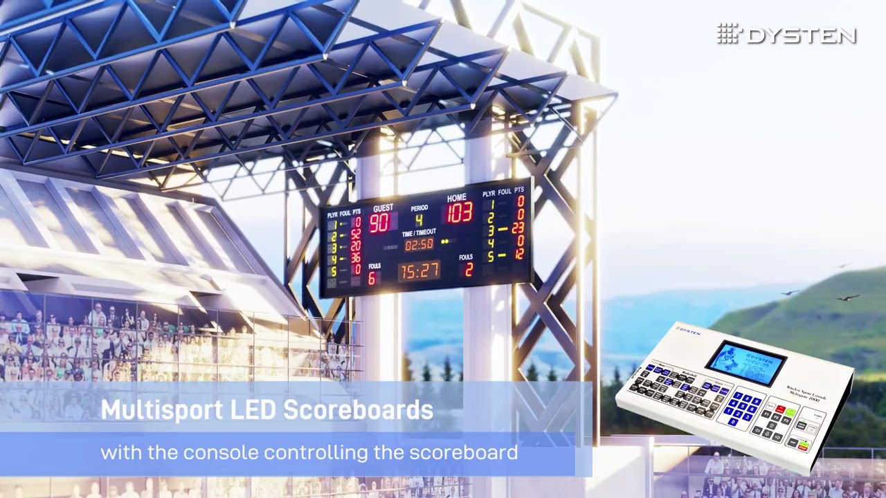 LED Sport scoreboards and video cubes from Dysten