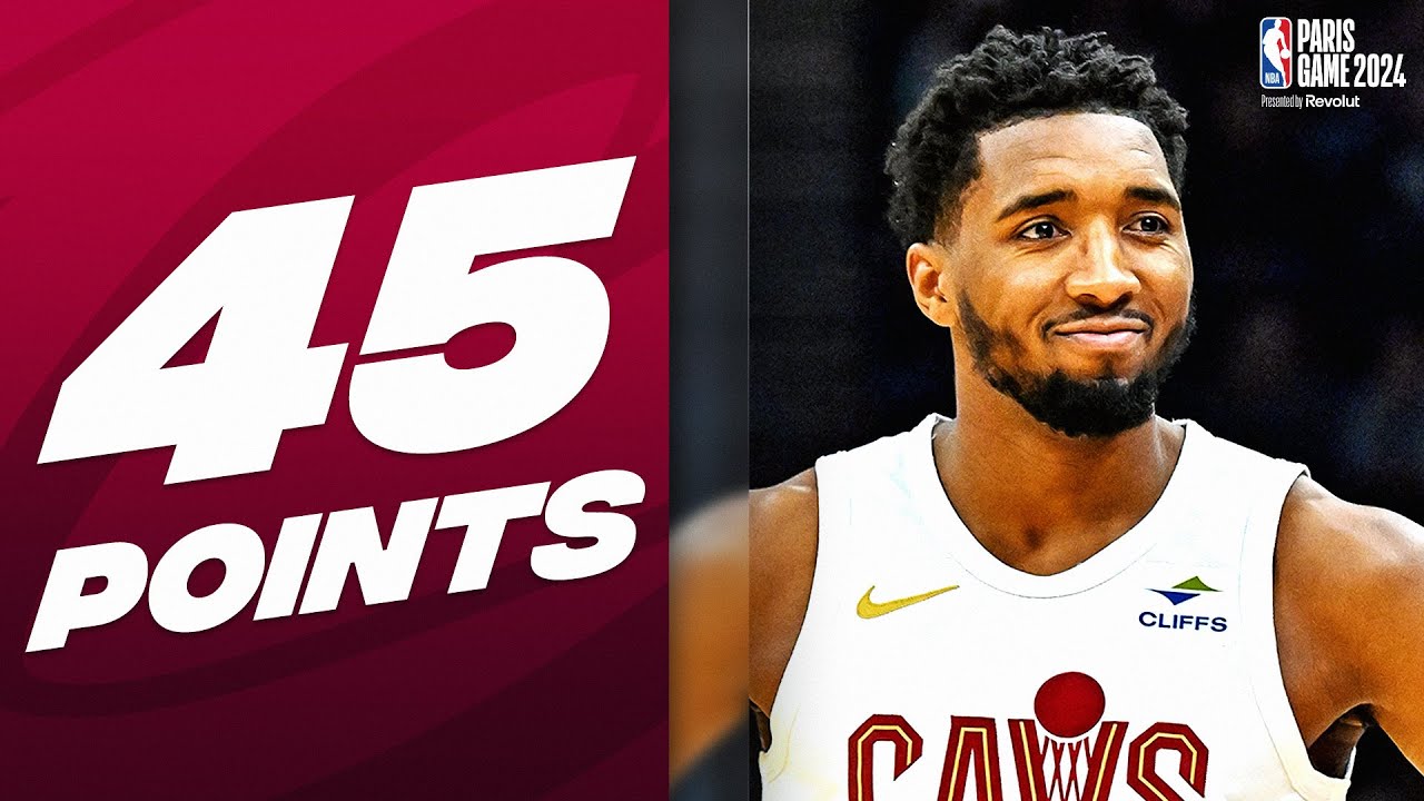 Donovan Mitchell Drops HUGE 45-PT DOUBLE-DOUBLE At #NBAParis | January 11, 2024