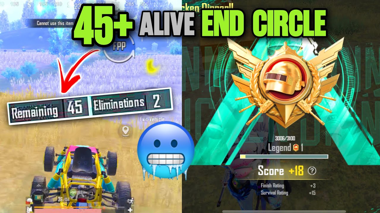 🥶 45+ REMAINING LAST CIRCLE ‼️ ULTIMATE ROYALE - HOW TO REACHE LEGEND ⁉️ TIPS