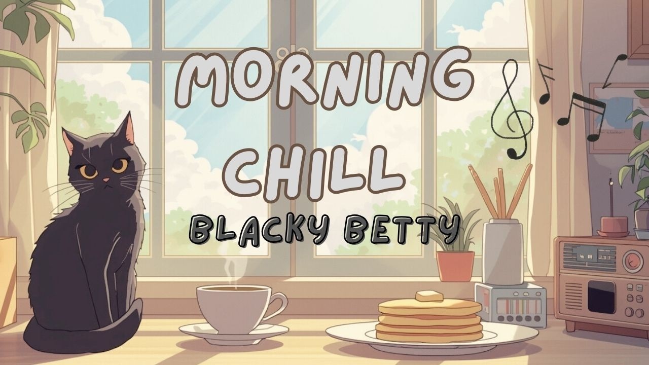 Morning Coffee ☕ with Blacky Betty 🐾 Cozy Piano Lofi for a Productive Day