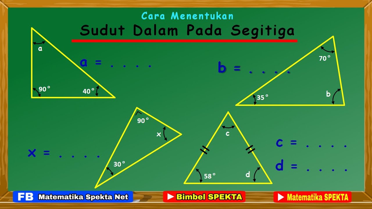 Cara Menentukan Besar Sudut Dalam Pada Segitiga