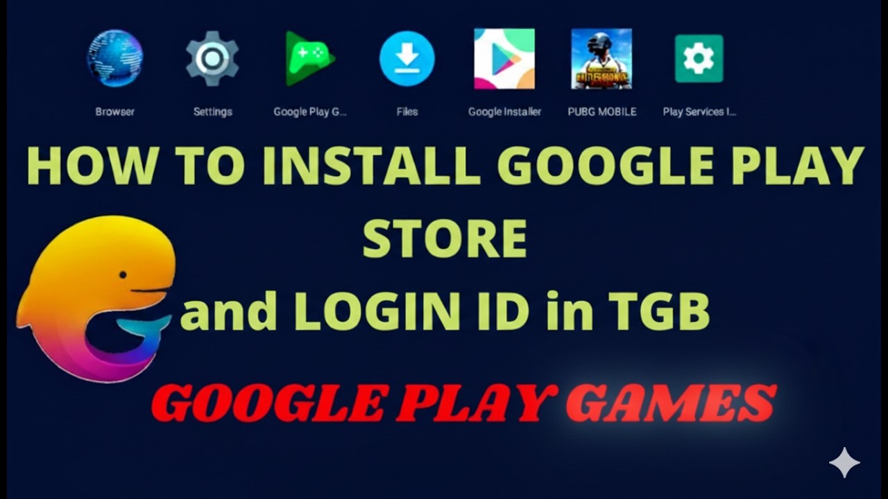 🔧TGB Google play id login fix | How to install google play in TGB |PUBGM