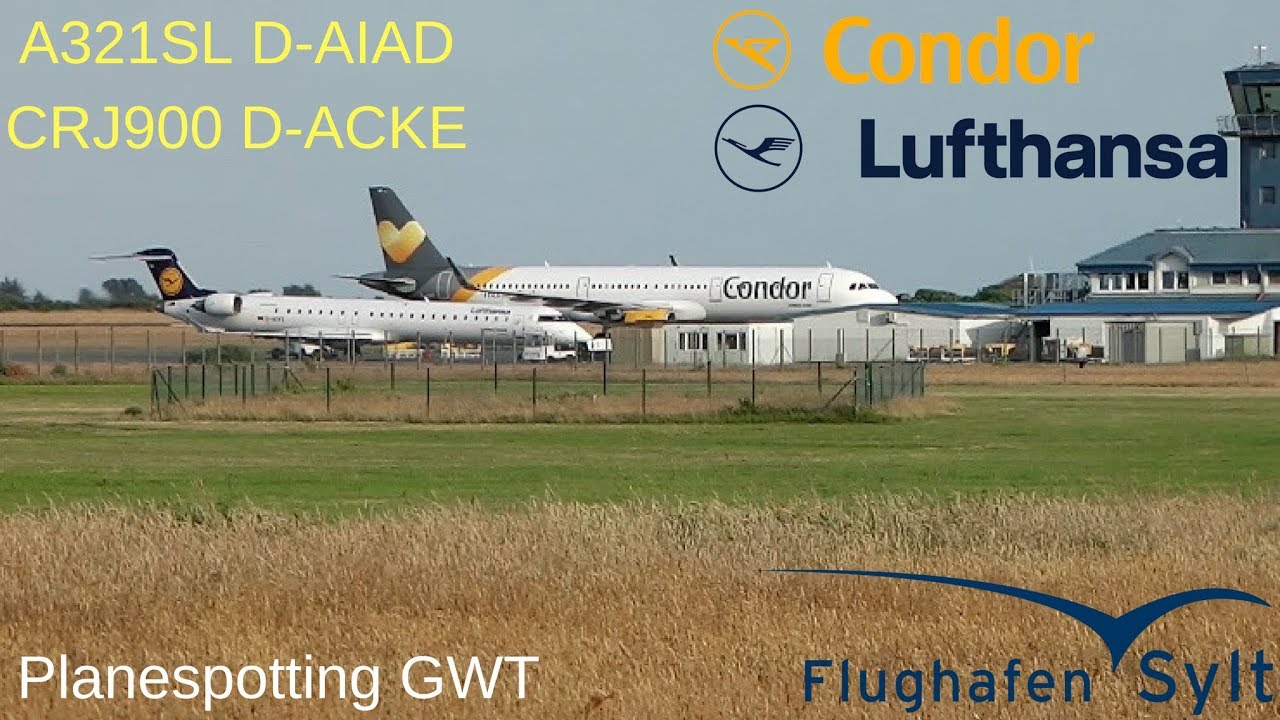 Condor A321 & LH-CRJ900 @ Sylt Airport (D-AIAD | D-ACKE | D-AIQL) PlanespottingGWT
