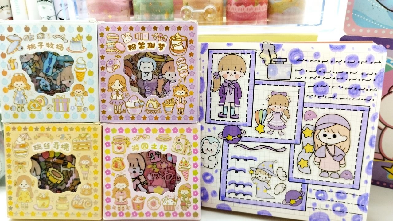 🌷[ASMR] world Of Stickers Journaling🩷 Kawaii Stickers Journaling Inspiration #asmr #sticker #journal