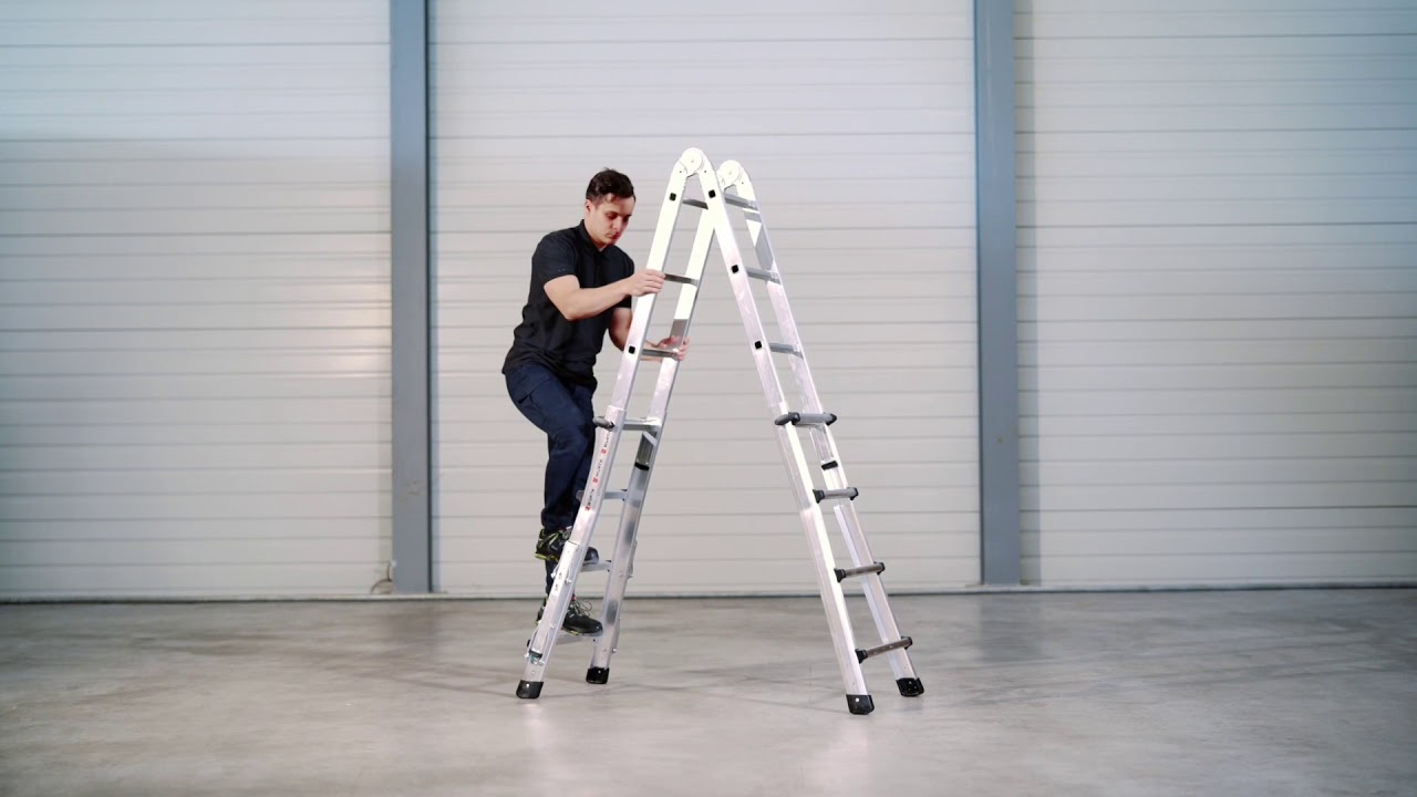 ALUMINIUM TELESKOPLEITER MIT KLAPPAUSLEGERN - Art.-Nr. 0962 931 470-472