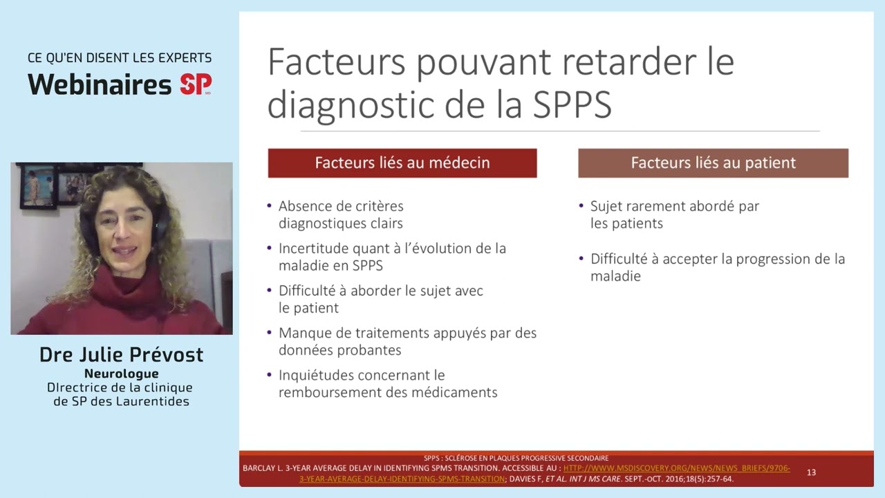 Webinaire SP Ce qu'en disent les experts : La sclérose en plaques progressive secondaire