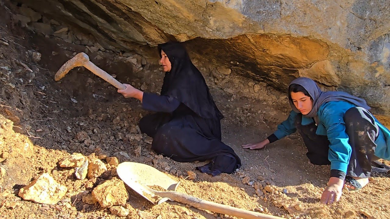 Hard Life of Iranian Nomadic Women Living in Mountain Caves | Real Documentary 2026🪨