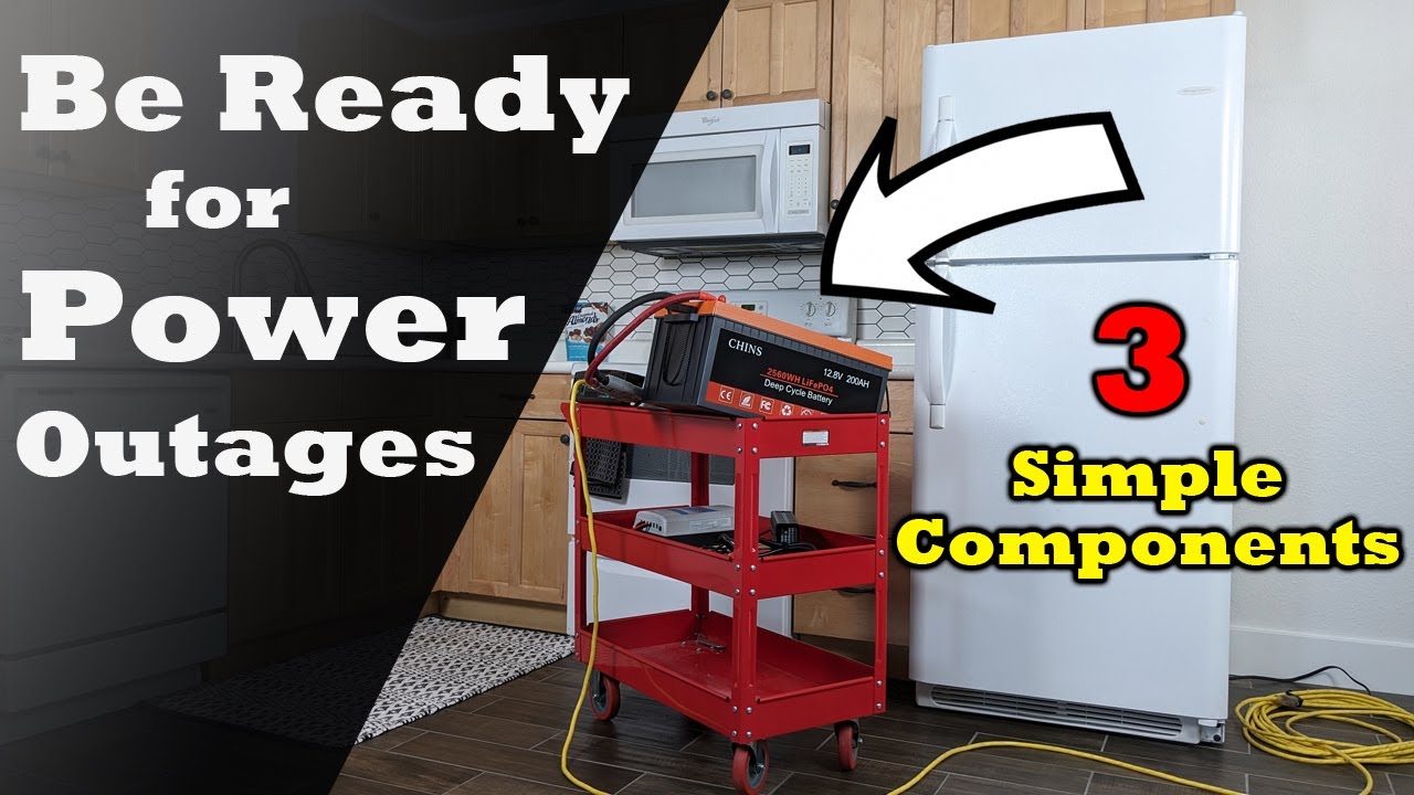 DIY - Three Component Backup System! Keep Powered Up During An Outage! CHINS LiFePO4 + Xantrex