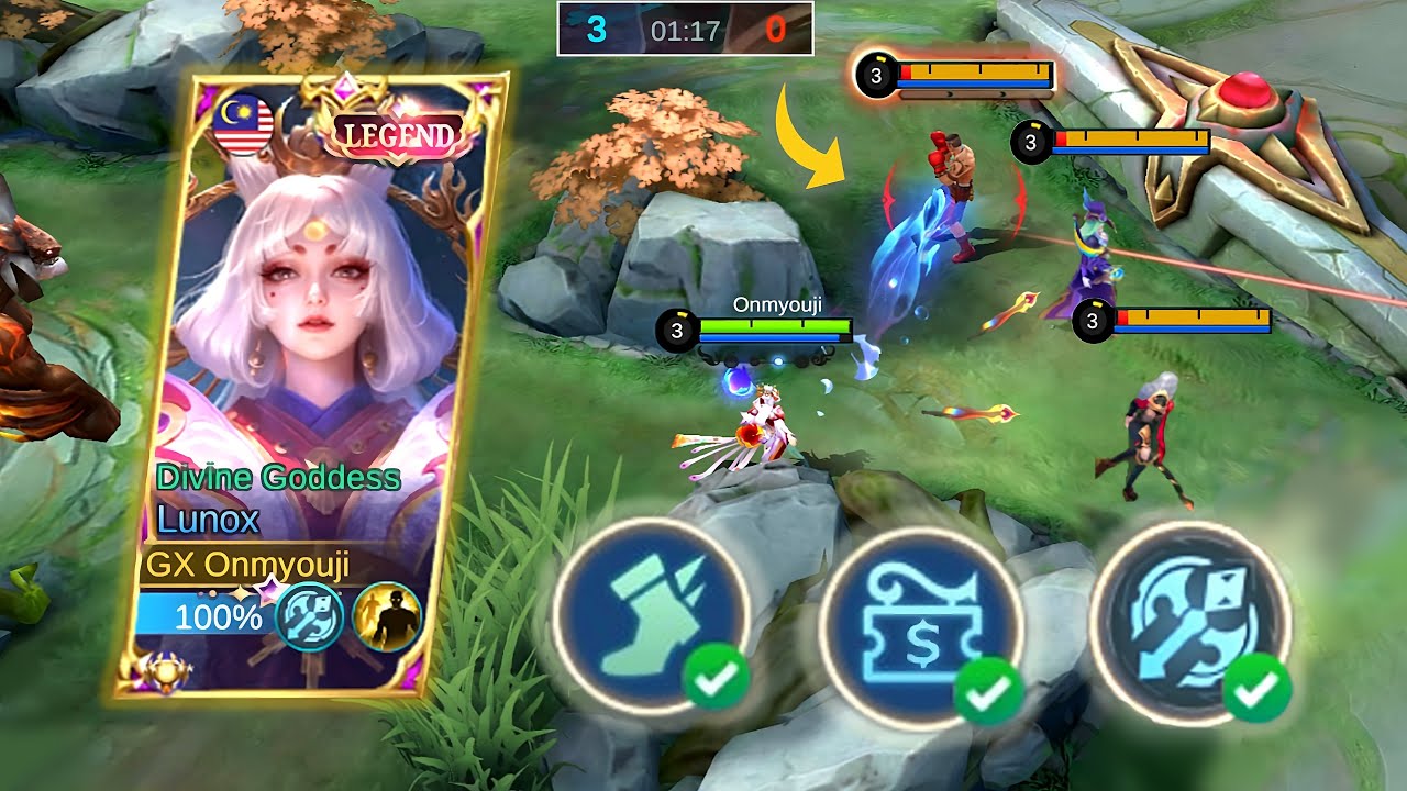 Lunox "Divine Goddess" Dominate The Enemies | Lunox Legend Skin Gameplay | Mobile Legends