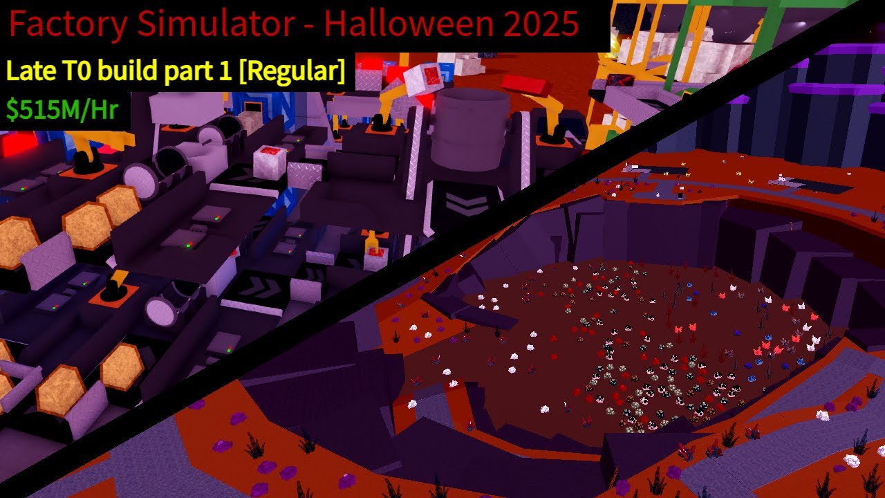 The BEST Late-Game Tier 0 Setup for Factory Simulator 2025 Halloween Event (Max Efficiency) - Part 1