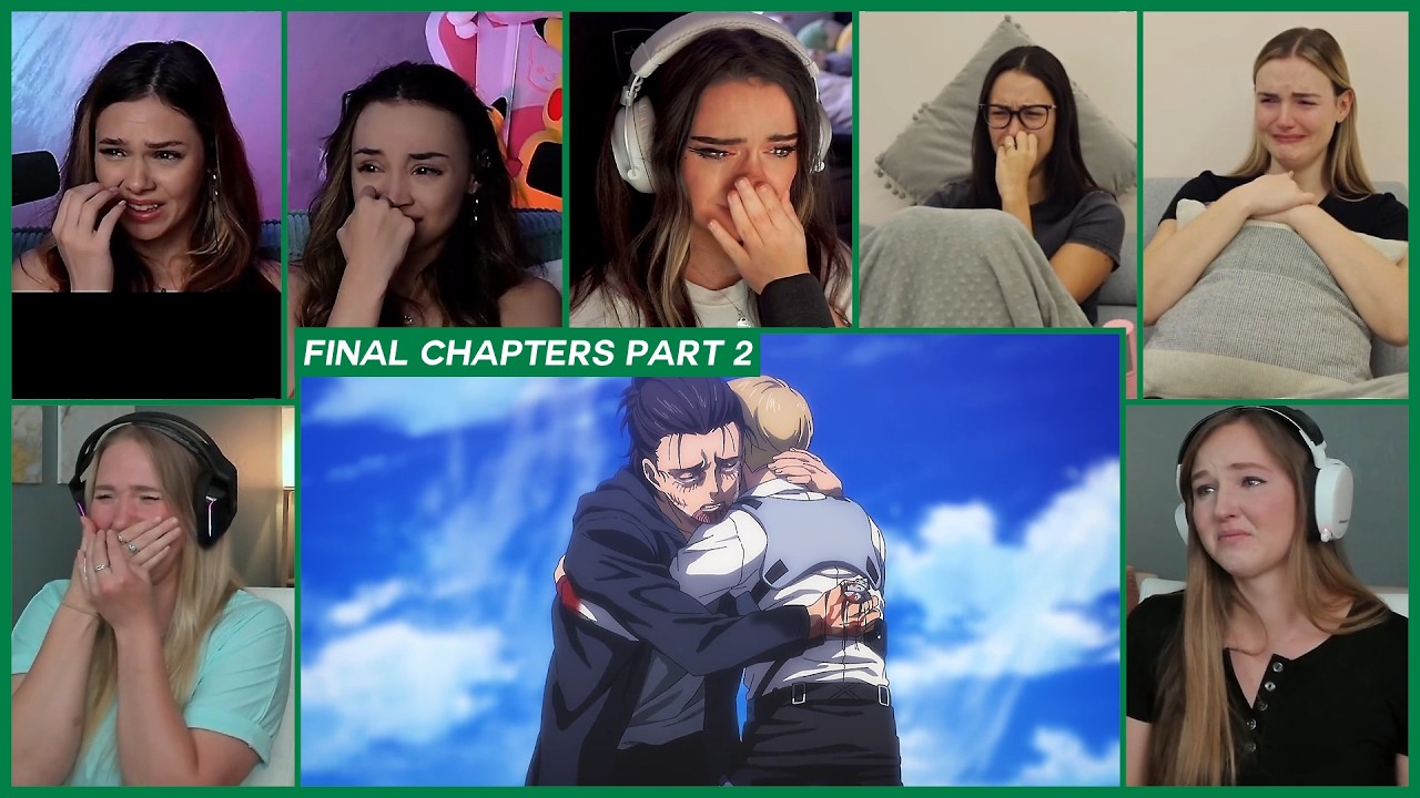 [GIRLS REACT] Attack on Titan Finale | Attack on Titan Final Chapters Part 2 Girl Reaction Mashup