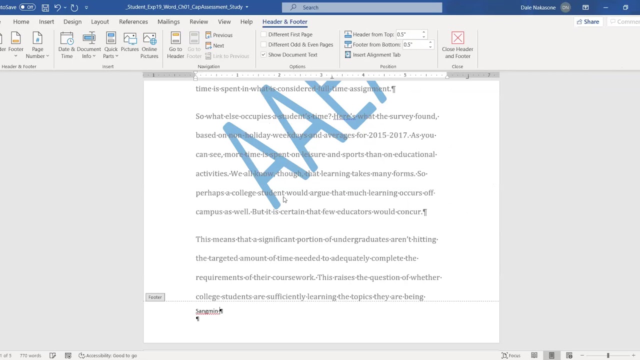 Word Chapter 1 - Capstone Assessment