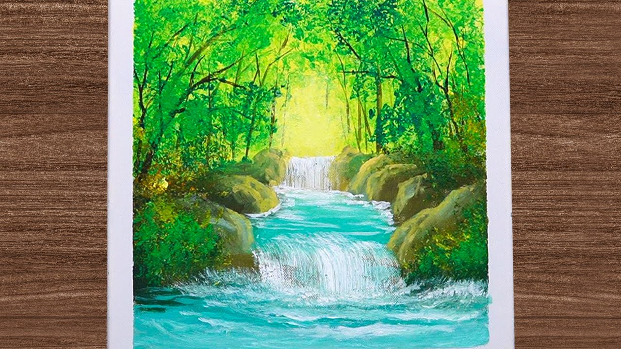 Painting Tutorial || Beautiful Landscape || Acrylic Painting step by step #268