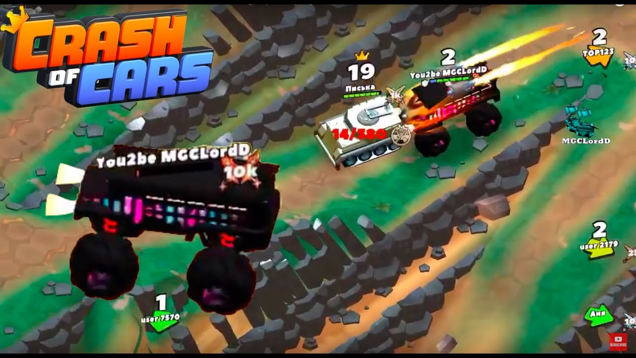 Monster Bus !!! New Fused car from laboratory - gameplay on Volcano Crash of cars