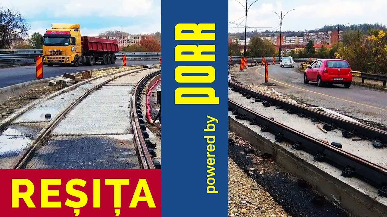 REȘIȚA MODERNĂ ❌ PORR aproape de finalizarea liniei de tramvai ❌ Stadiul lucrărilor, 8.11.2023