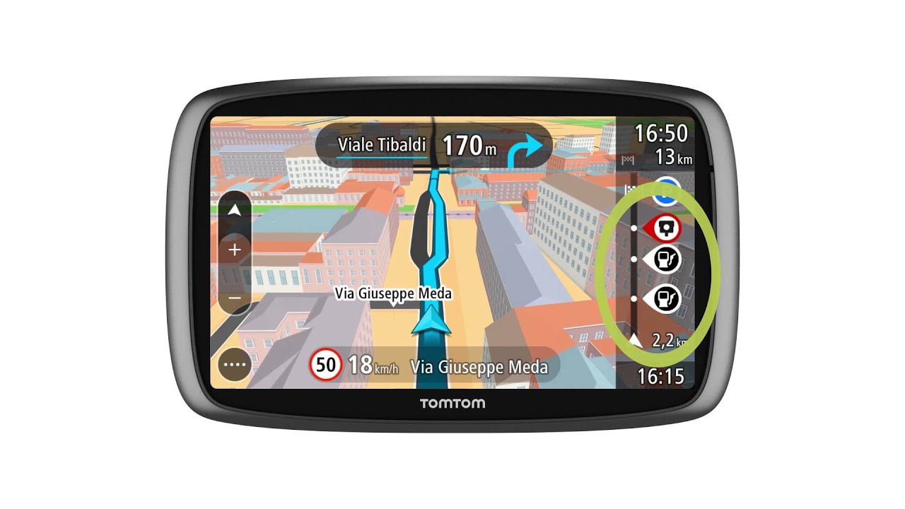 TomTom GO: Guida con la vista di navigazione