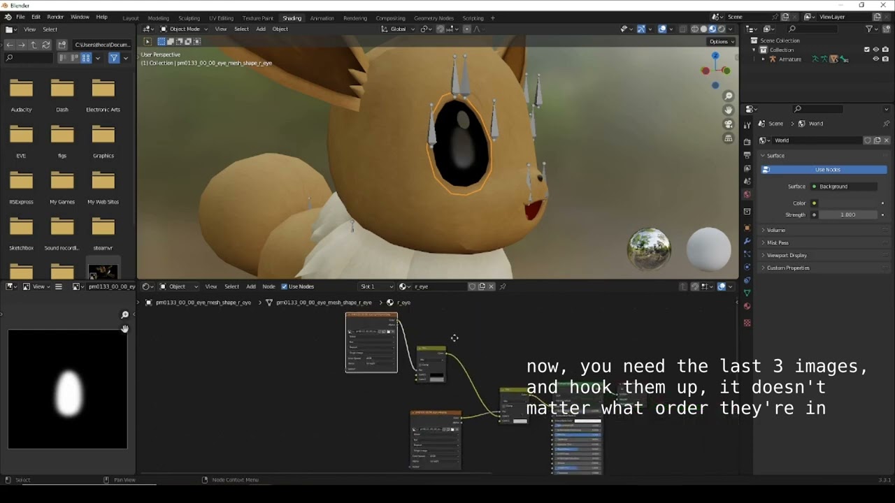 Pokémon Scarlet and Violet models Eye problem fixed for blender tutorial