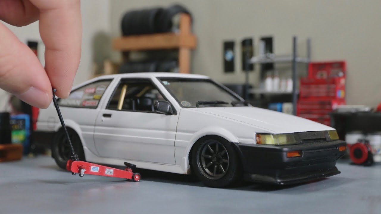 Toyota AE86 Levin Model Car Full Build Step by Step | FUJIMI Drift King 1/24 Scale