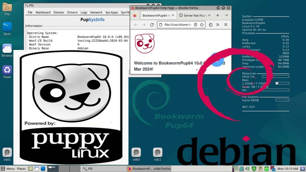 Puppy Linux 10 Debian 64-bit