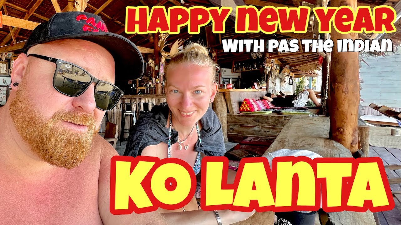 Vi flyr från Phuket till Koh Lanta på Nyårsafton! Pas The Indian Bar! Klong Dao Beach!
