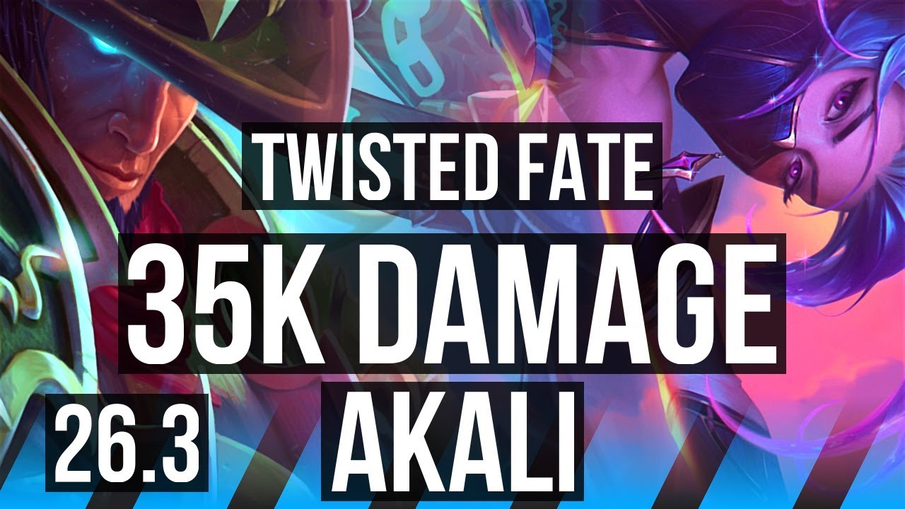 TWISTED FATE vs AKALI (MID) | Good KDA: 11/1/18, 35K damage | KR Master | 26.3