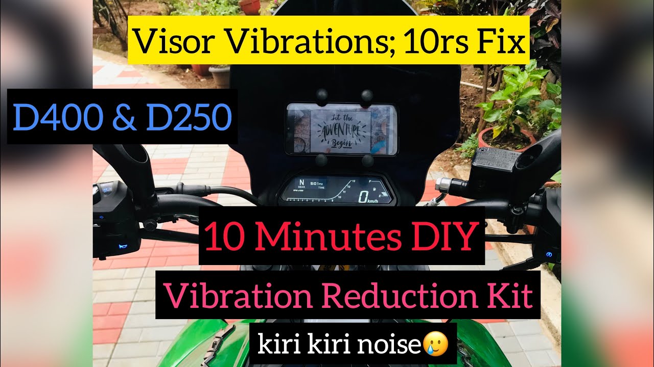 Reduce vibrations from Visor | Dominar 400 | Low cost | Vibration reduction Kit