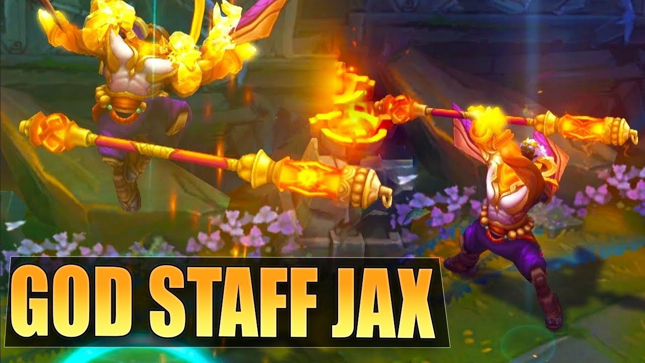 GOD STAFF JAX NEW SKIN SPOTLIGHT GAMEPLAY PREVIEW - League of Legends