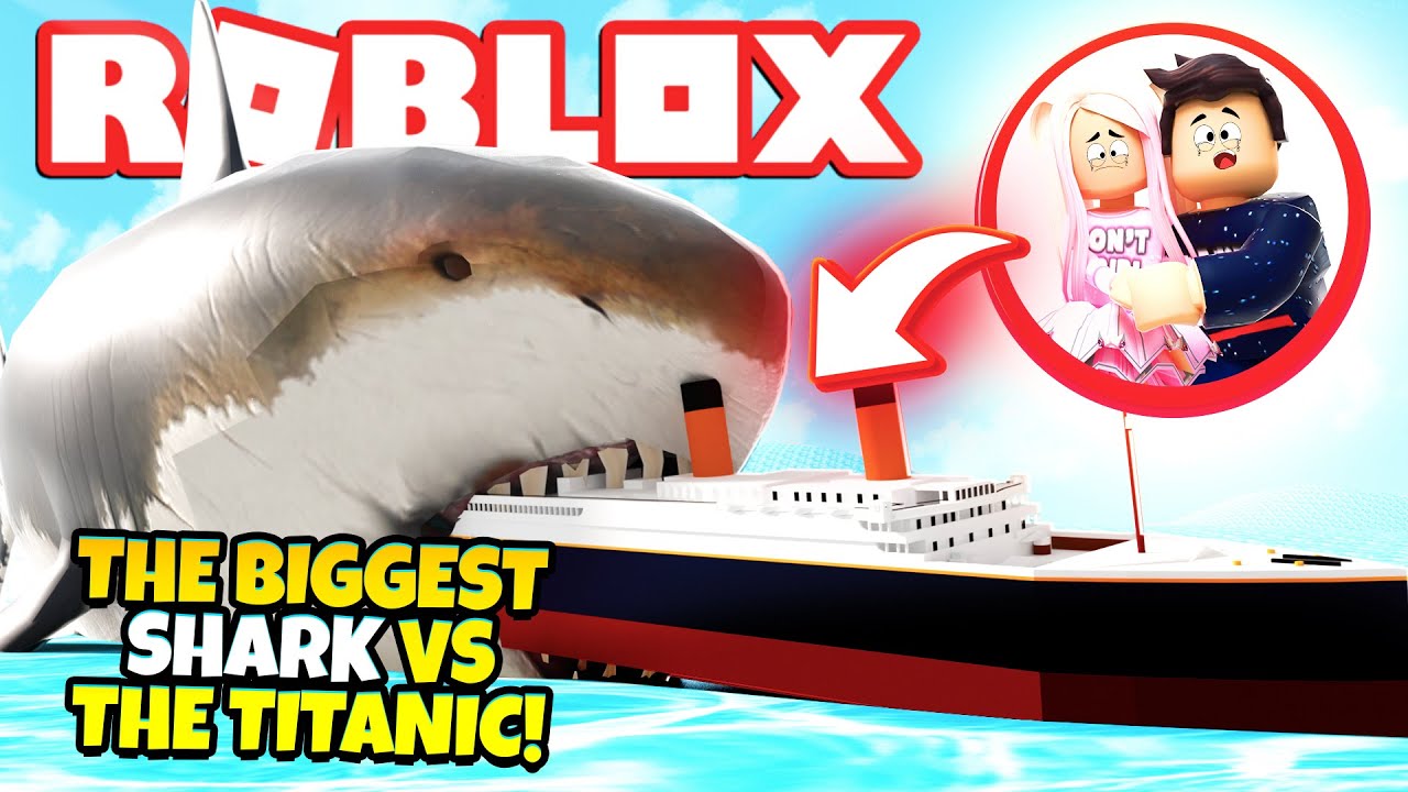 Can the TITANIC Survive the BIGGEST SHARK Attack in SharkBite?! (Roblox)