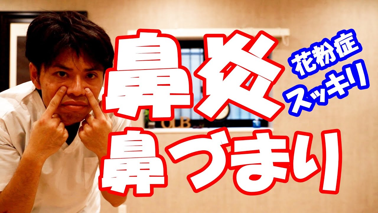 【簡単】鼻づまりを治す方法！花粉症＆蓄膿症（副鼻腔炎）にも効果あり！！