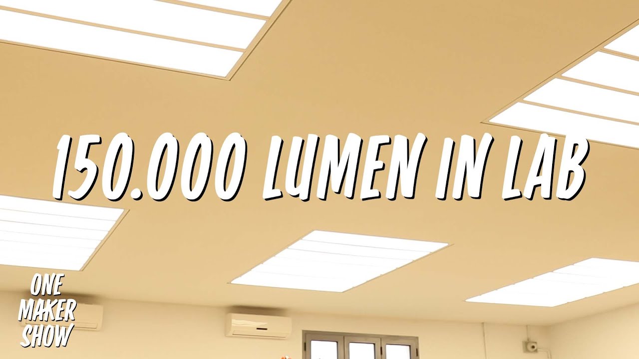Ep.09 Installazione luci led Laboratorio, 150.000 Lumen a Pannello led - One Maker Show
