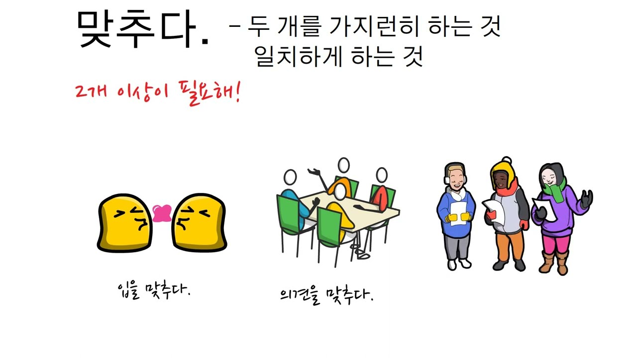 맞춤법 맞추다 맞히다