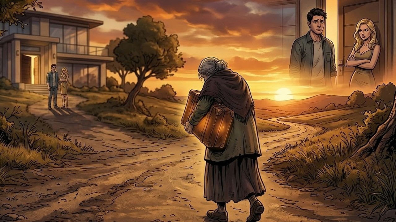 Él echó a su madre de casa para complacer a su esposa… pero al verla con esa maleta, todo cambió