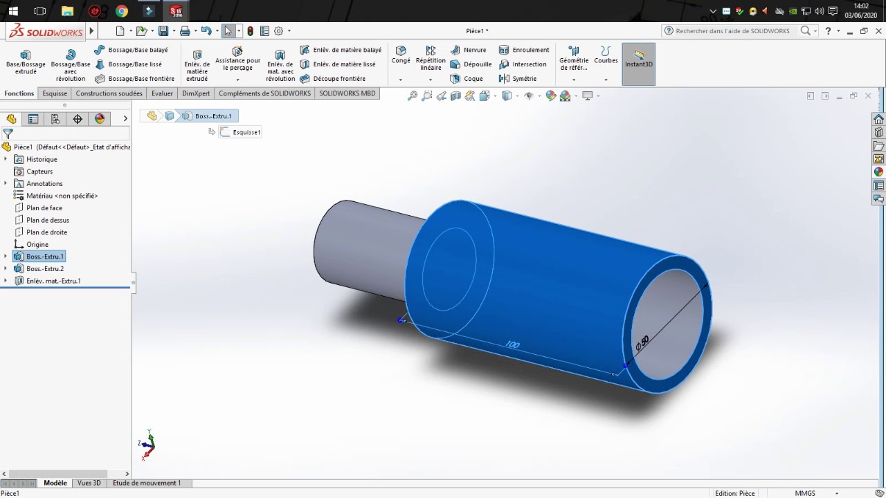 Tutoriel solidwork pour d&eacute;butant partie N&deg; 2