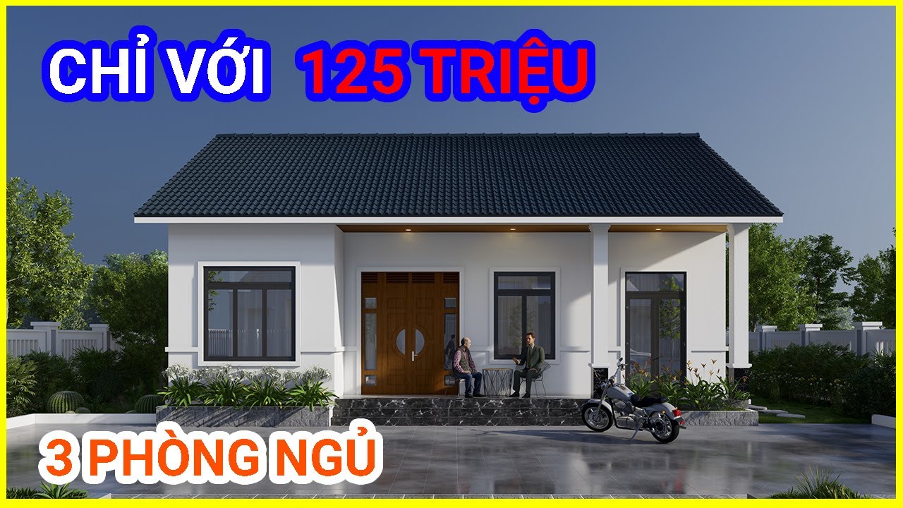 Nhà cấp 4 hiện đại 9,5mx12m 3 phòng ngủ vạn người mê