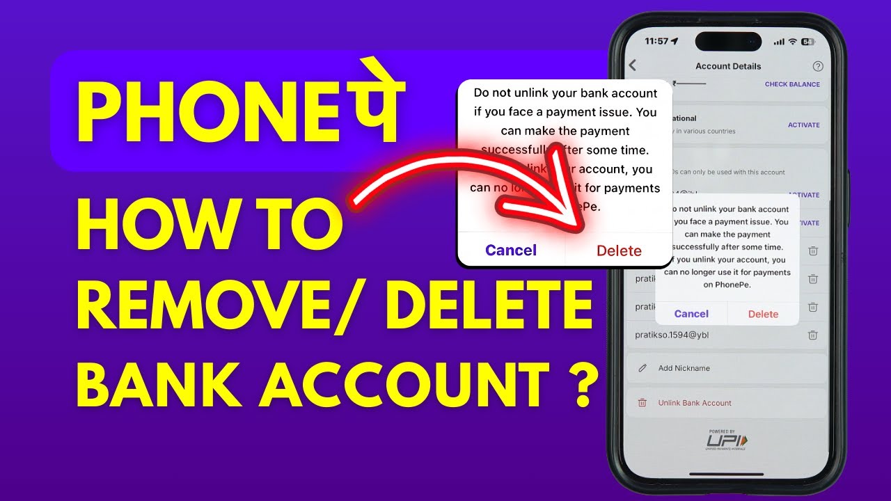 Удаление аккаунта PhonePe — Как удалить банковский счет из PhonePe? Удаление банковского счета из...
