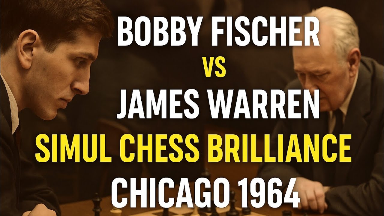 Bobby Fischer vs James Warren ◉ Simul Chess Brilliance in Chicago (1964)