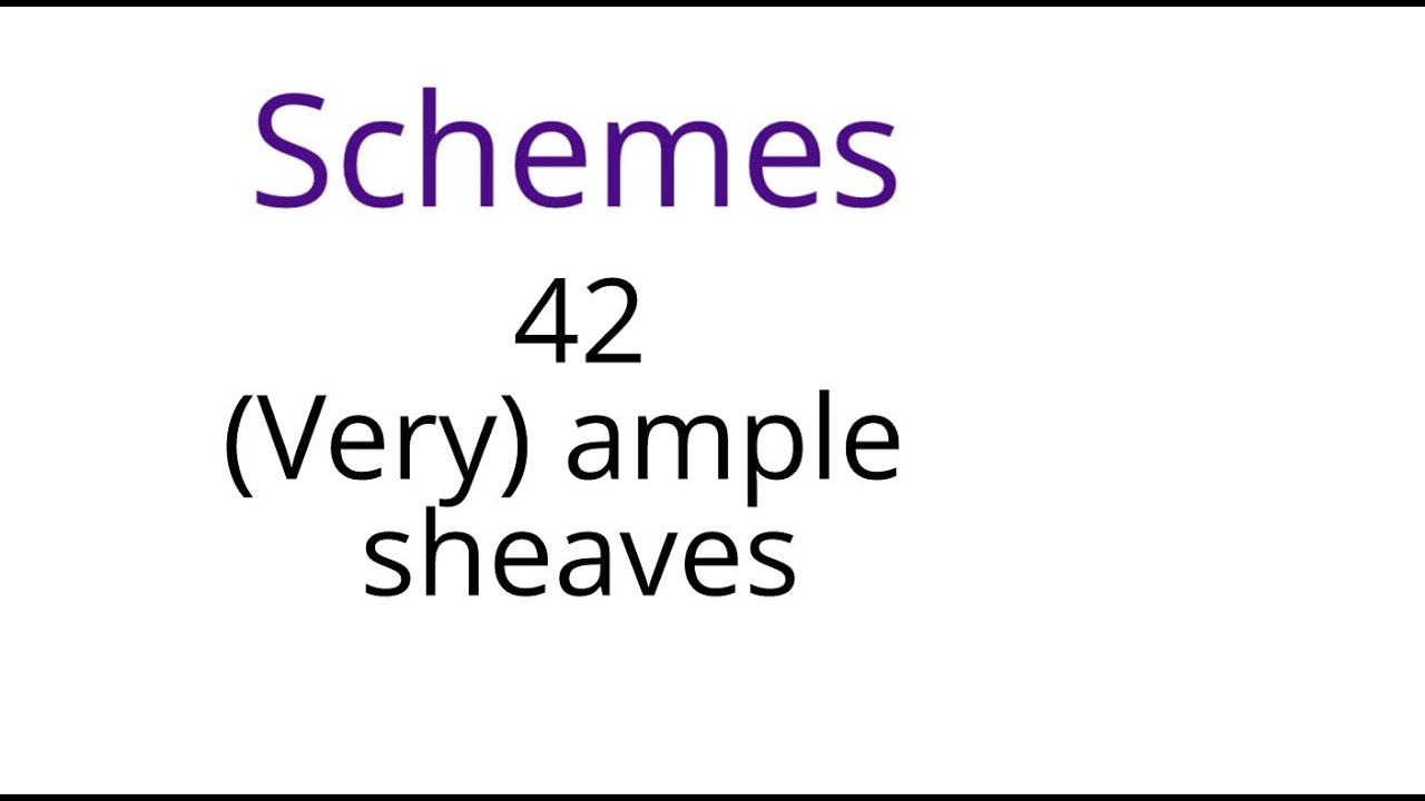 Schemes 42: Very ample sheaves