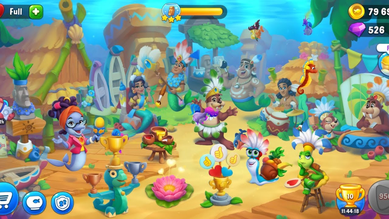Fishdom: Easter Island Aquarium - Full Decoration