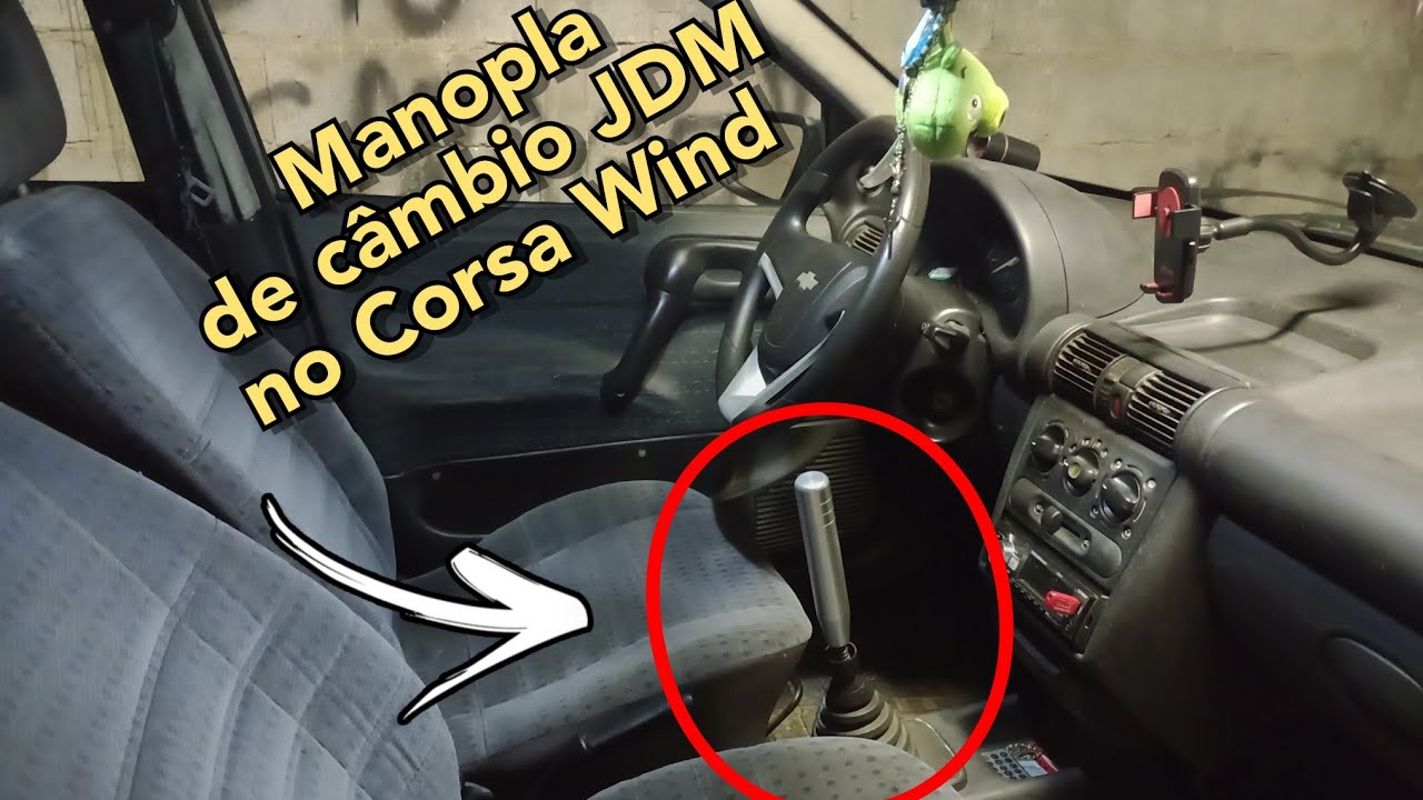 MANOPLA DE CÂMBIO JDM NO CORSA WIND / LIMITADOR DE RÉ 100% FUNCIONAL * FICOU TOP * #LATA100PREÇO