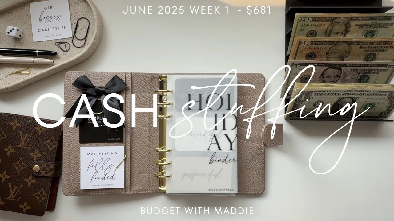 CASH STUFFING | $681 | JUNE 2025 | WEEKLY CASH ENVELOPE STUFFING