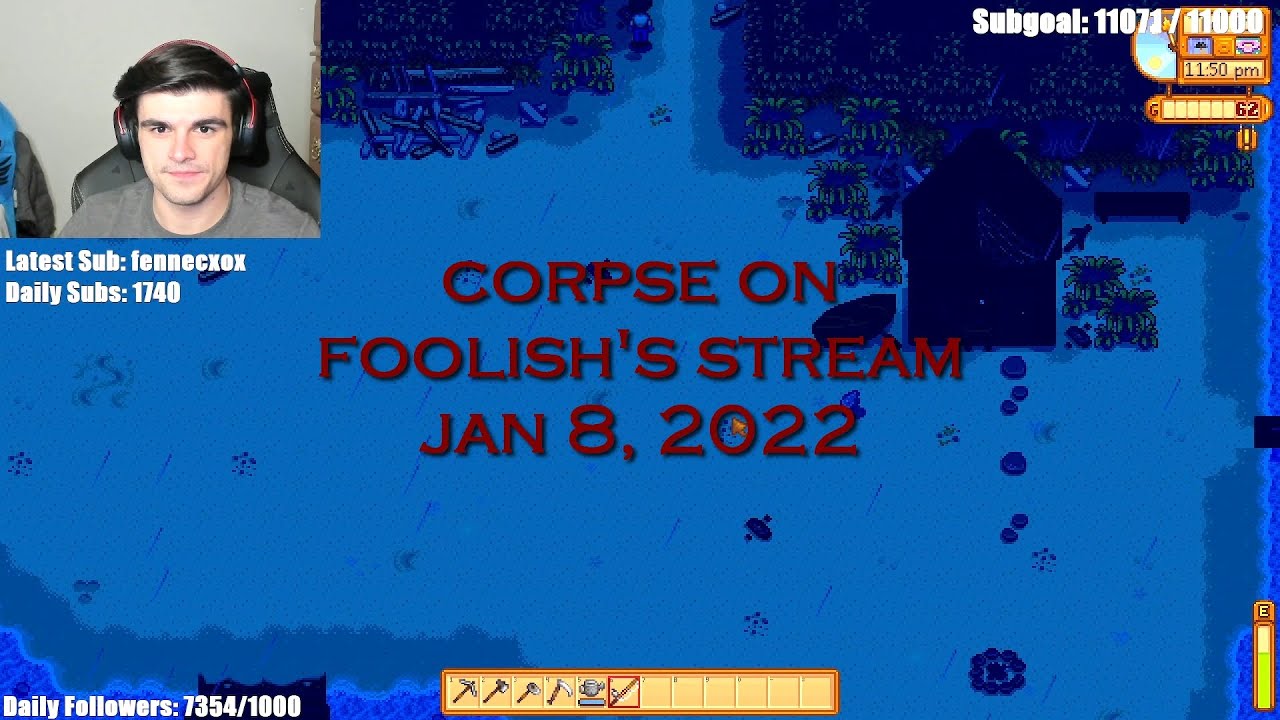 Corpse Husband on Foolish's stream - Just Chatting (JAN 8, 2022)