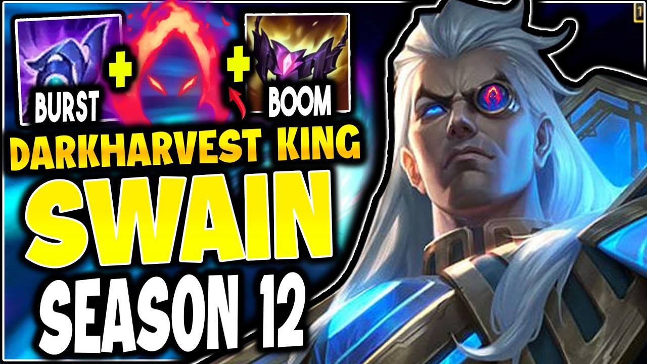 SWAIN is the Dark Harvest KING of Botlane in Season 12? (BIG BURST BIRDS) - League of Legends