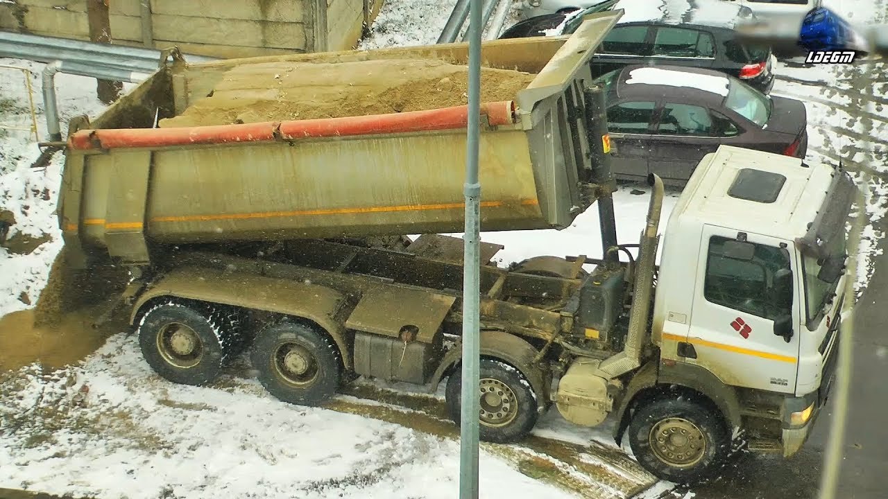 Autobasculanta DAF CF85 Dumper Truck in Action in Oradea  [Winter Edition] - 27 February 2018