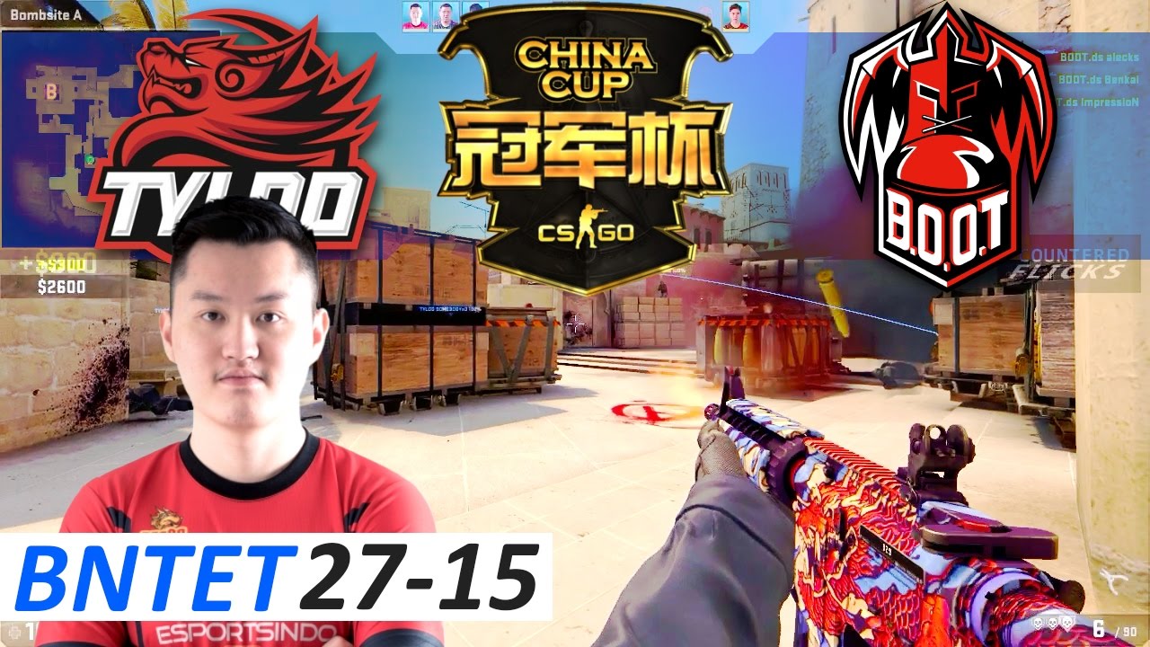 CS:GO BnTeT POV 27-15 / TyLoo vs B.O.O.T-d[S] / Mirage / China Cup 2017
