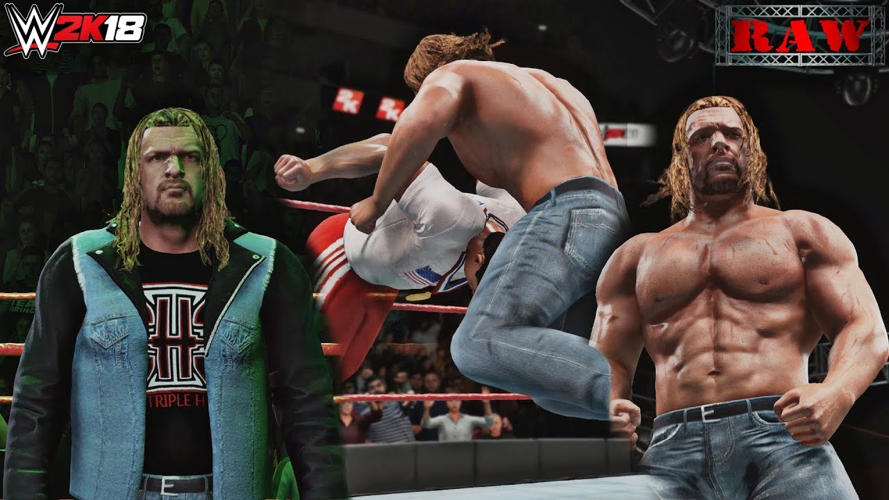 WWE 2K18: Triple H 2002 Return in RAW 2001-02 Arena w/ Trons (PC Mods)