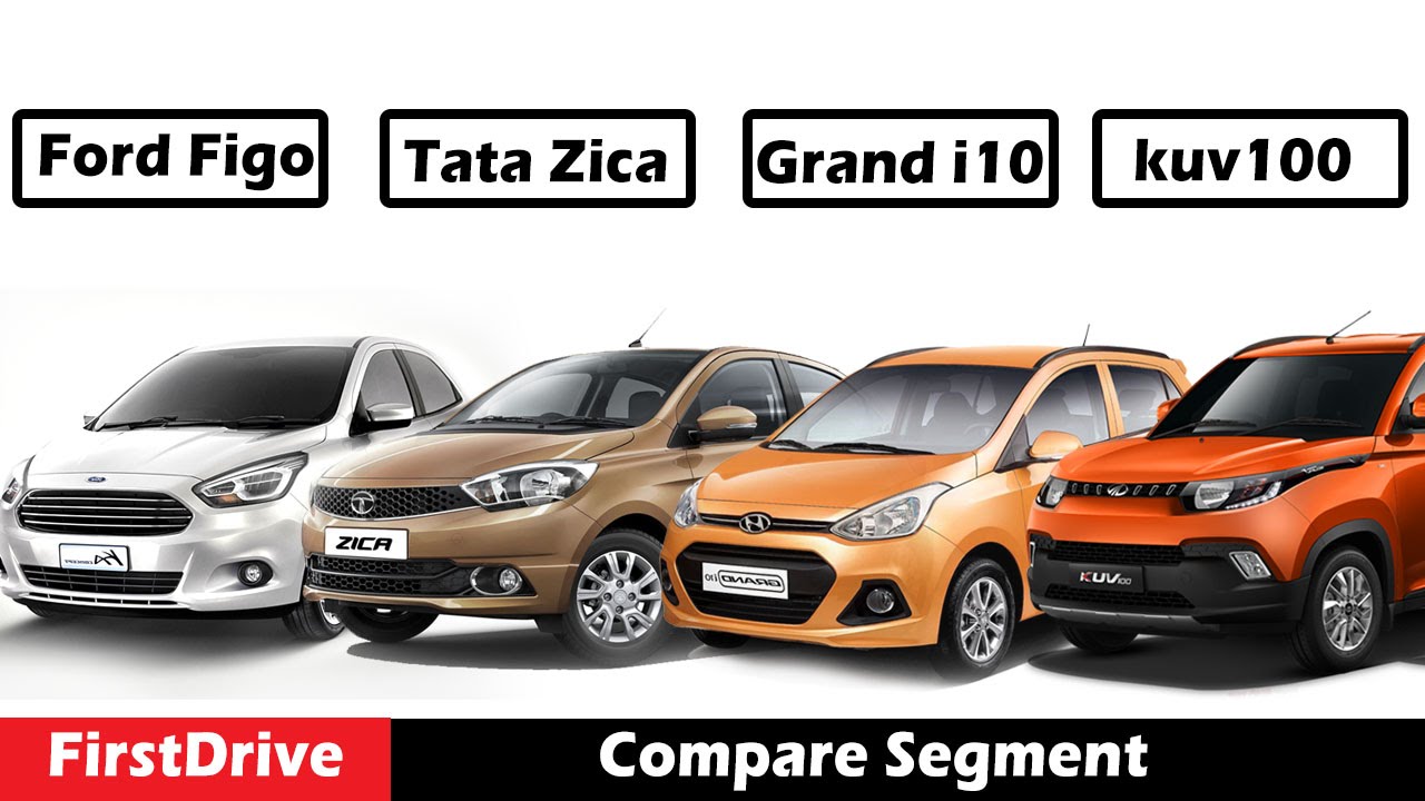 Tata Zica(Tiago) vs Kuv 100 vs grand i10 vs ford figo , Compare Specs