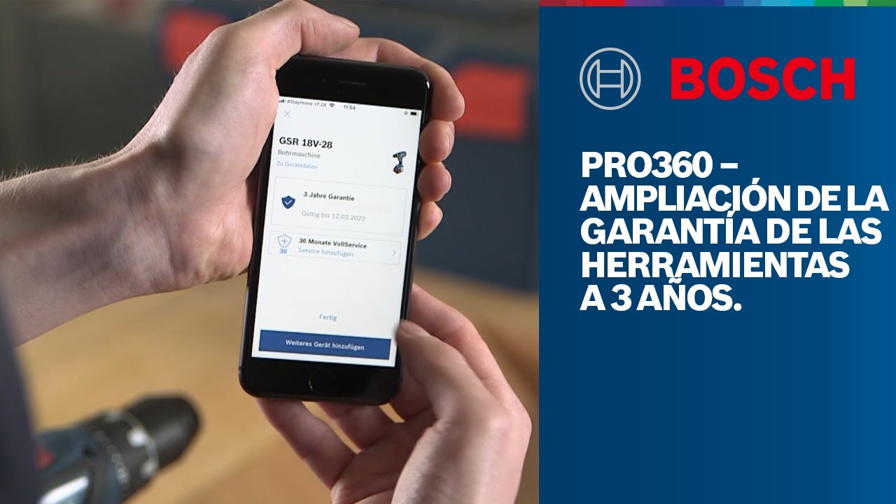 Bosch Professional PRO360 – Ampliación de la garantía de las herramientas a 3 años