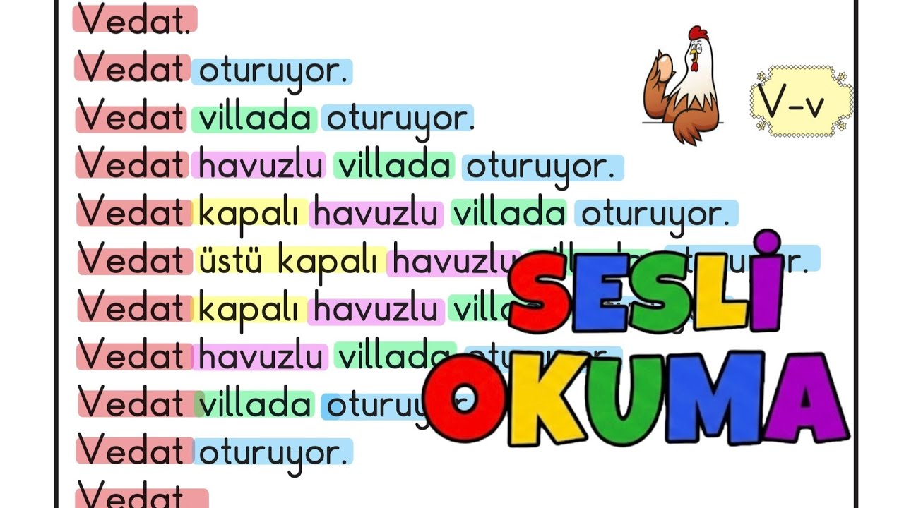 V-v SESİNİ TEKRAR EDELİM | OKUMA