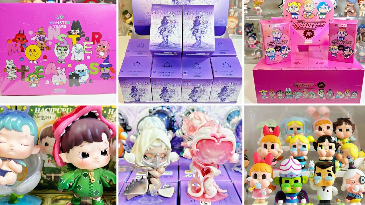 70+ blind boxes POP MART opening | skullpanda | pino jelly | crybaby | dimoo | zsiga