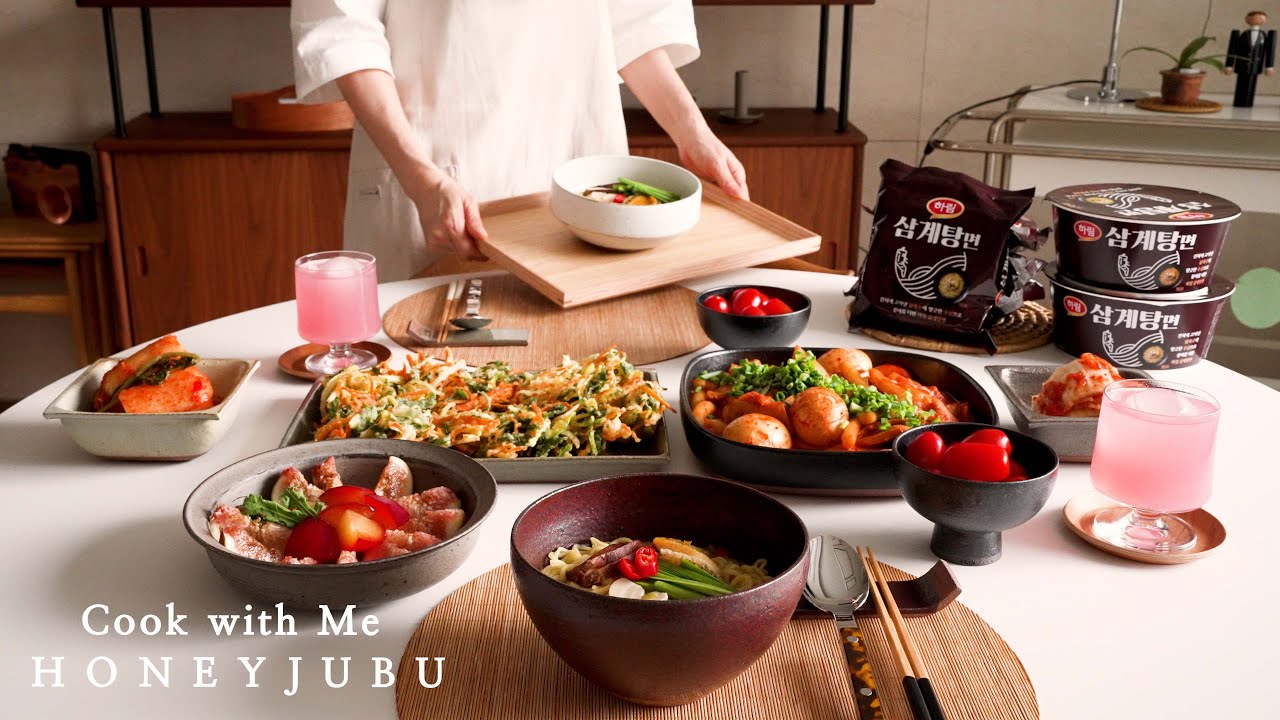 가족을 위한 맛있는 집밥 / 인기 만점 간식 만들기 / 하림 삼계탕면 / Cook with Me